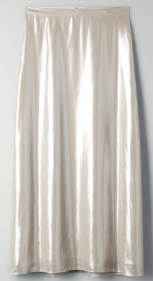 Wilfred Silver Foil Midi Skirt | Aritzia - Picture 1 of 6